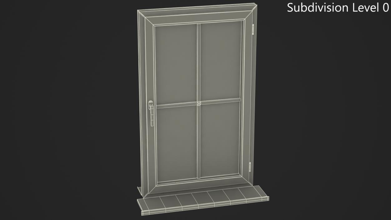 3D model Classic Window 2x2 Panels