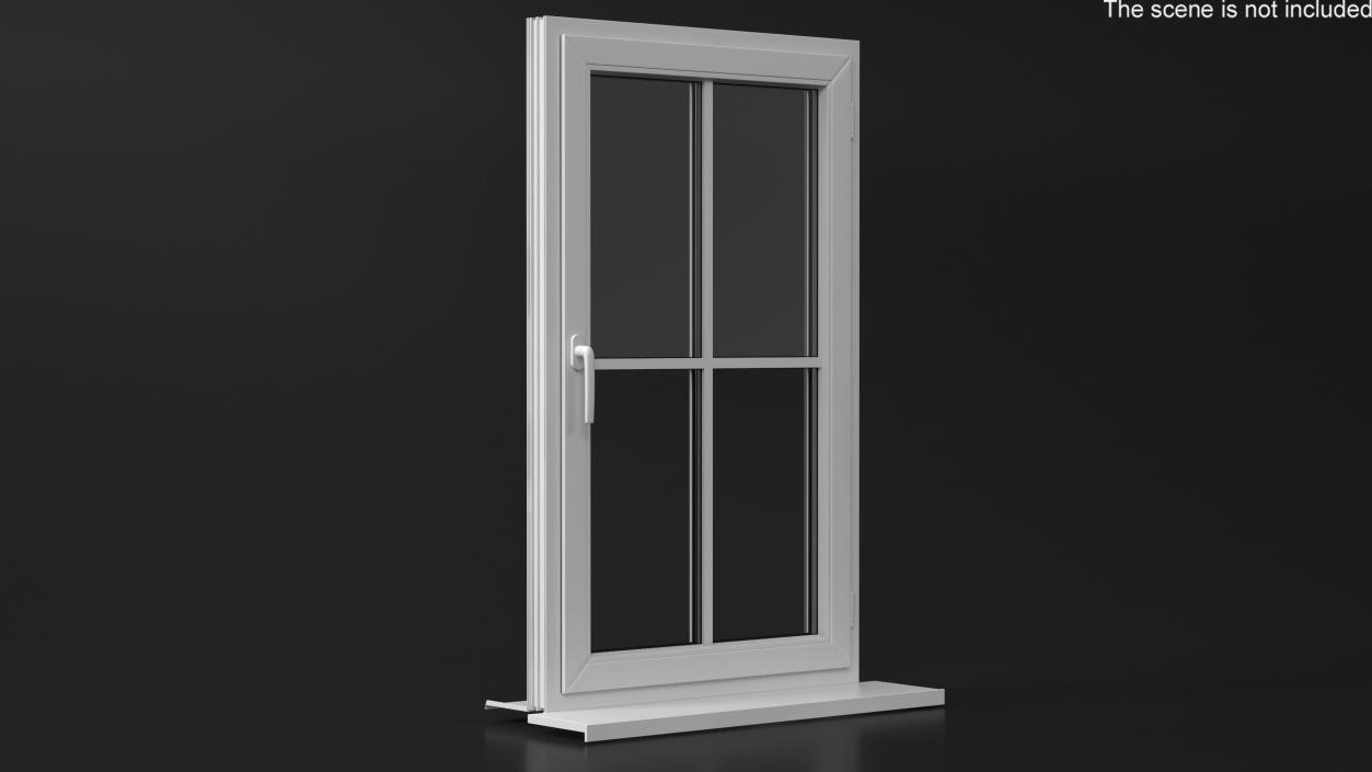 3D model Classic Window 2x2 Panels