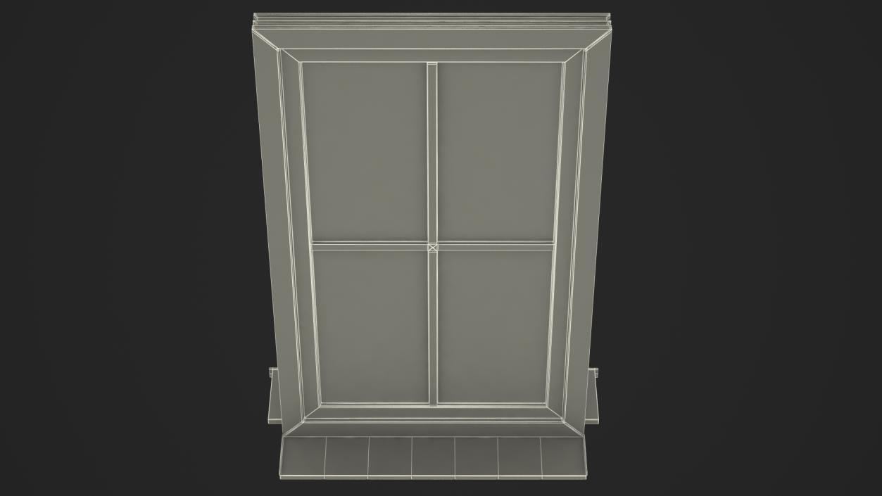 3D model Classic Window 2x2 Panels