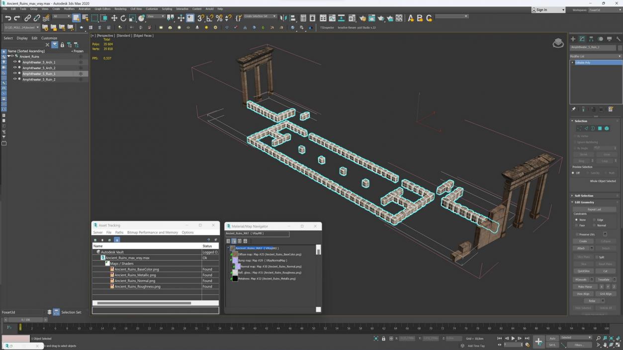 3D Ancient Ruins model