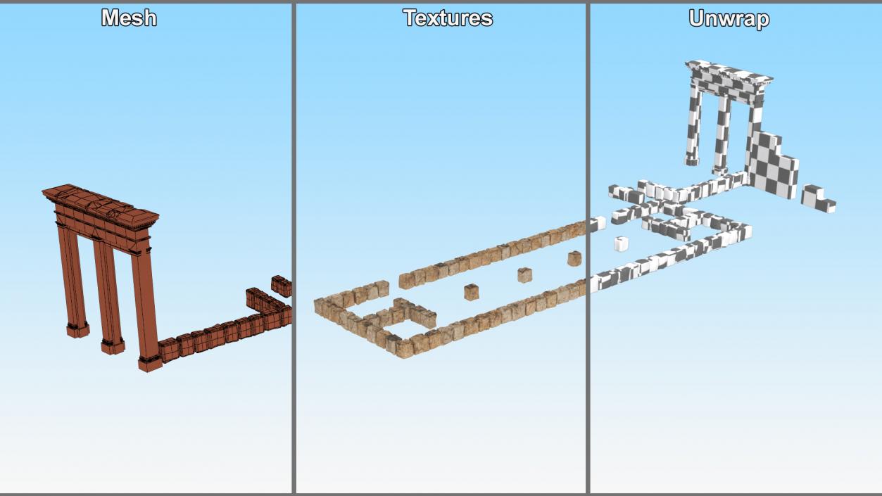 3D Ancient Ruins model