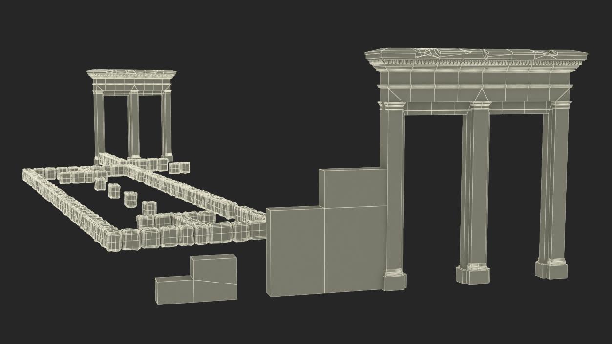 3D Ancient Ruins model