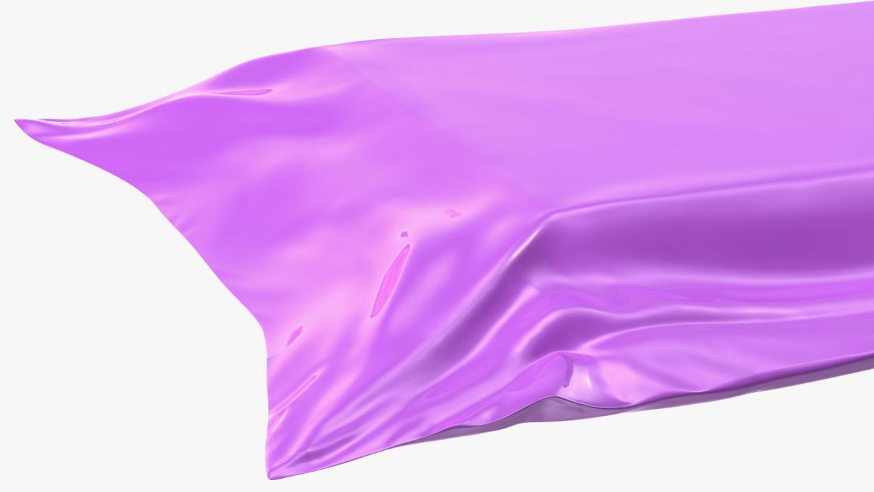 3D Poly Mailer Plastic Bag Pink Open model