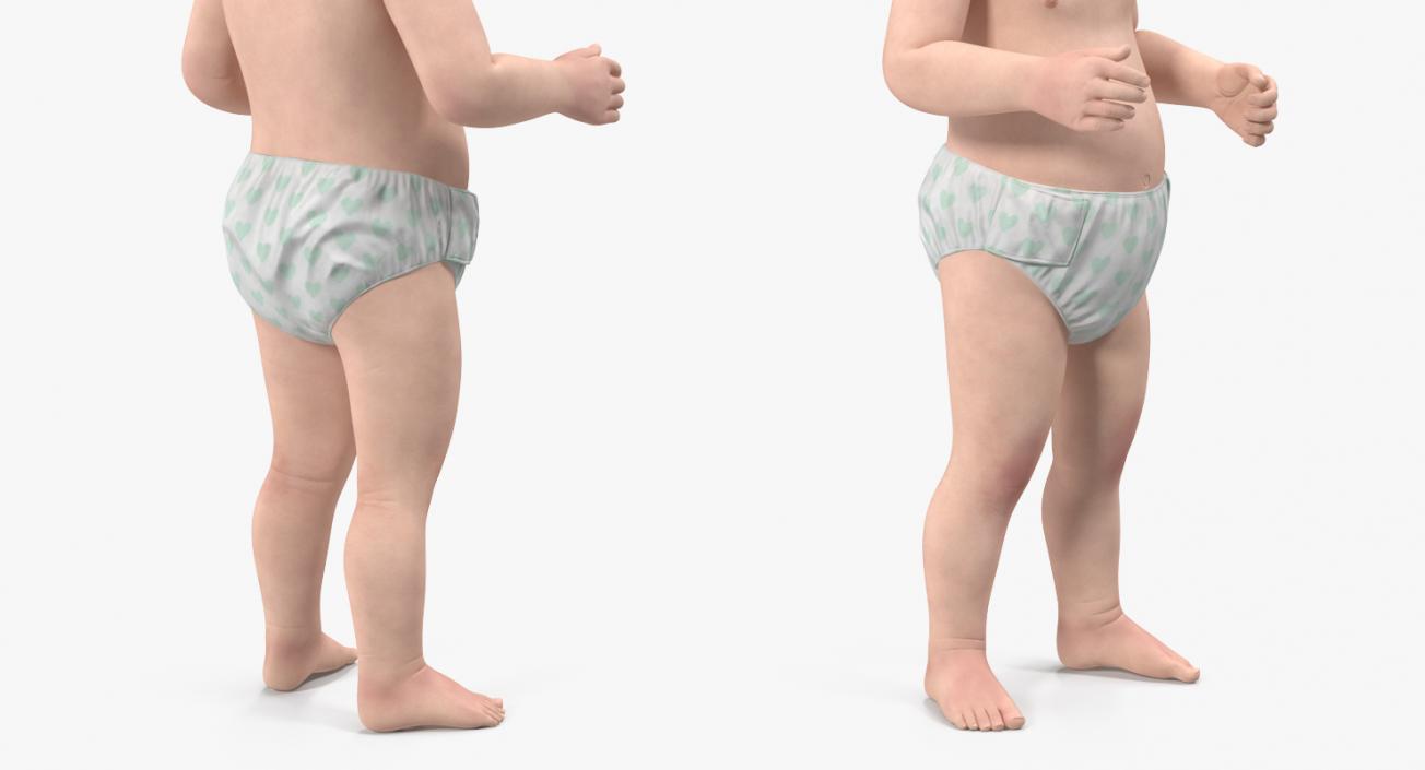 3D Small Baby Boy Rigged