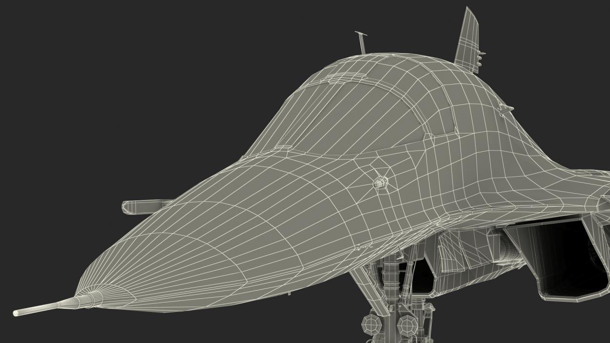 3D Su 34 Aircraft with X-31PM Supersonic Missile Rigged for Cinema 4D