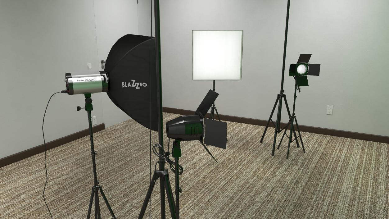 Photo and Video Production Studio Setup 3D model