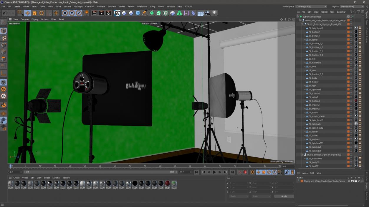 Photo and Video Production Studio Setup 3D model