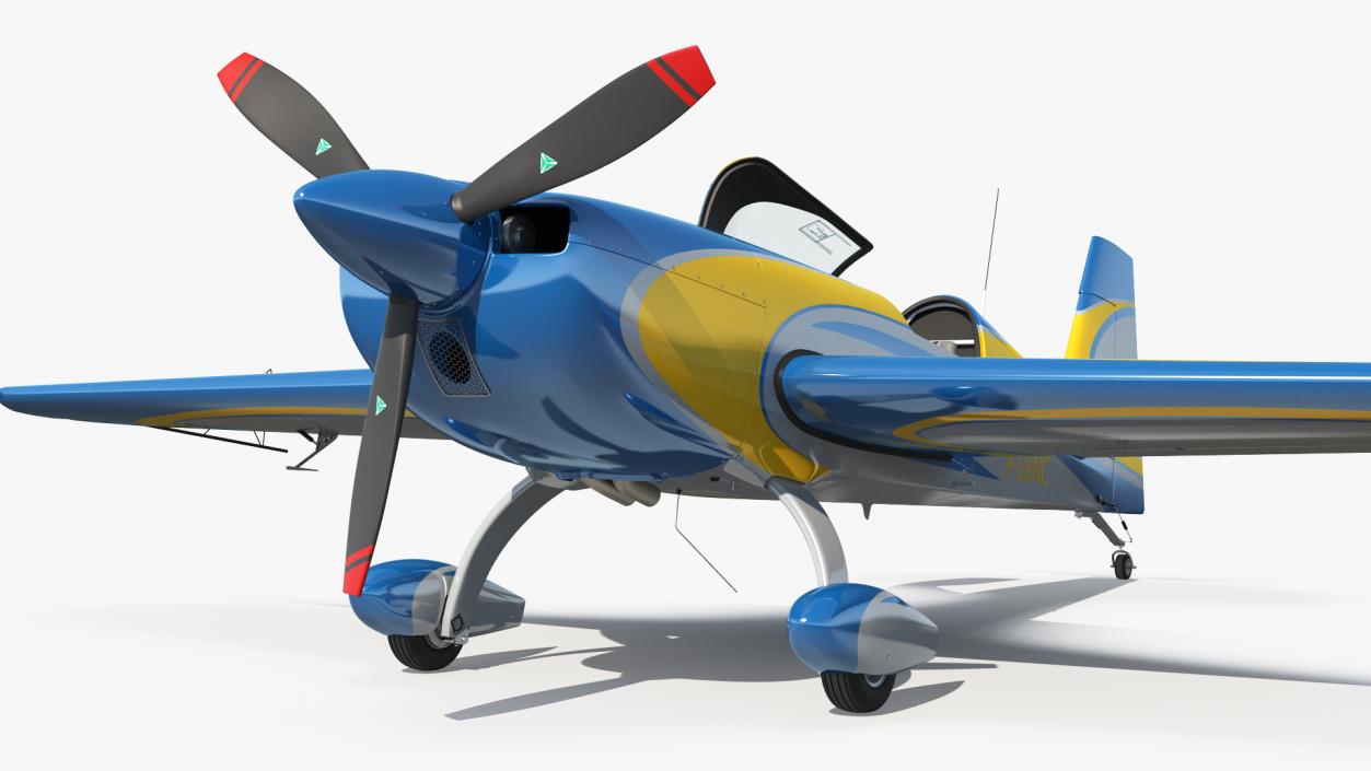 3D Extra EA300 Aerobatic Monoplane Blue-Yellow model