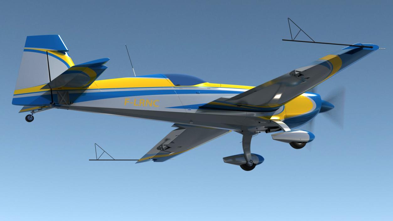 3D Extra EA300 Aerobatic Monoplane Blue-Yellow model