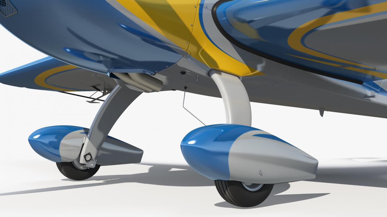 3D Extra EA300 Aerobatic Monoplane Blue-Yellow model