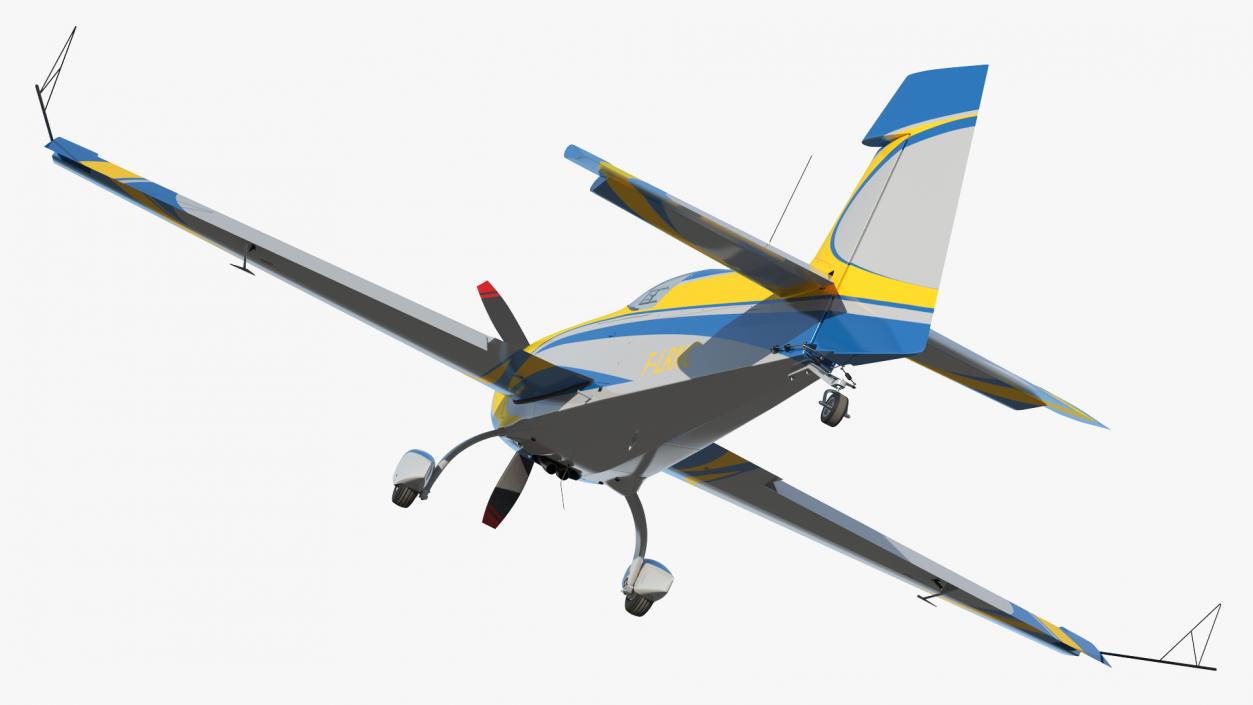 3D Extra EA300 Aerobatic Monoplane Blue-Yellow model