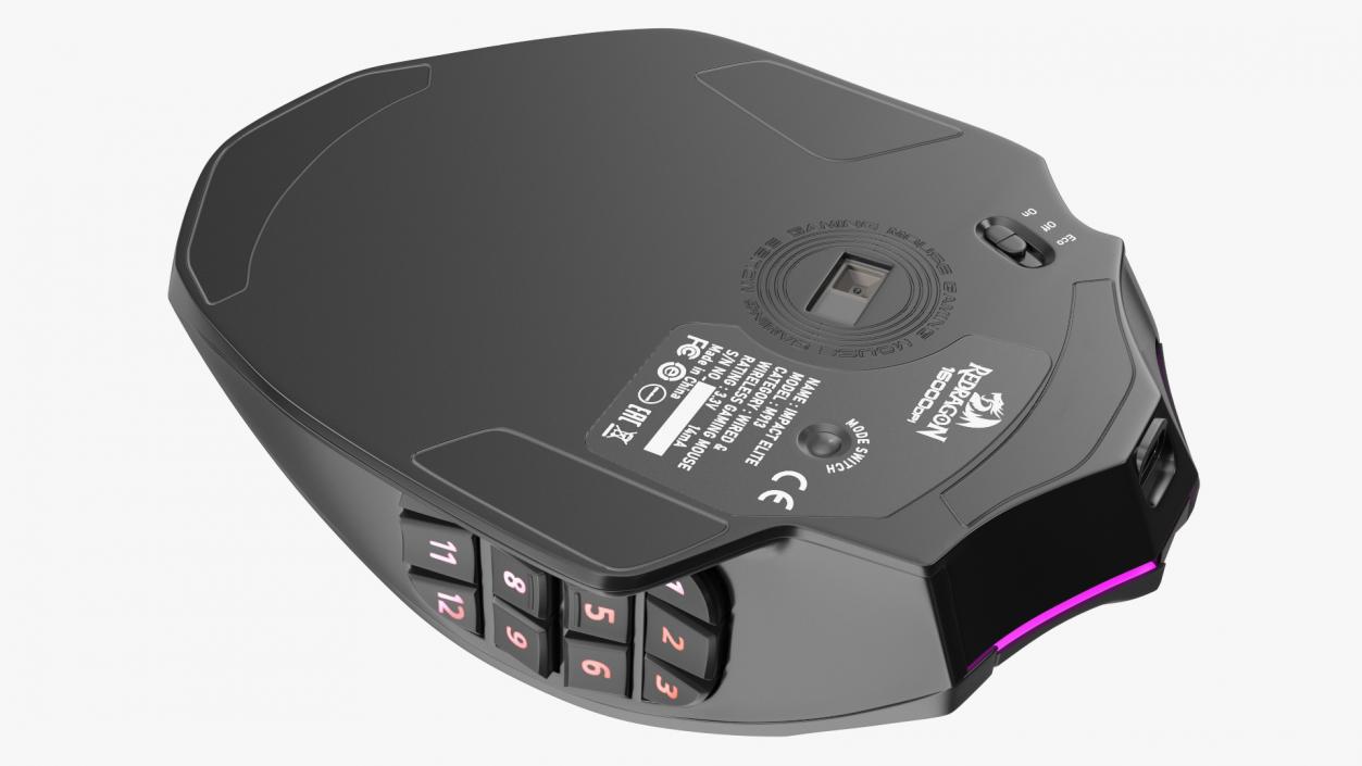 3D Reddragon IMPACT ELITE Wireless RGB Gaming Mouse model