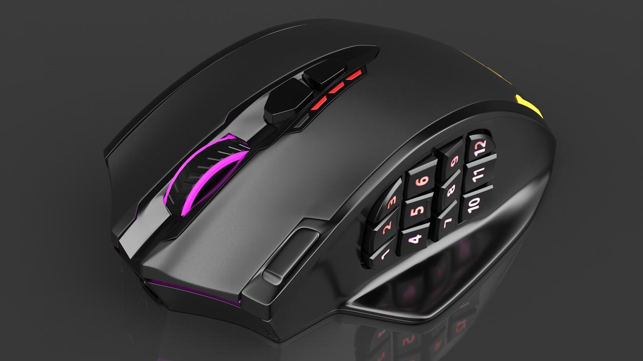 3D Reddragon IMPACT ELITE Wireless RGB Gaming Mouse model