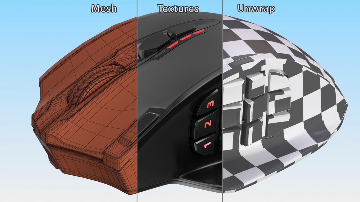 3D Reddragon IMPACT ELITE Wireless RGB Gaming Mouse model