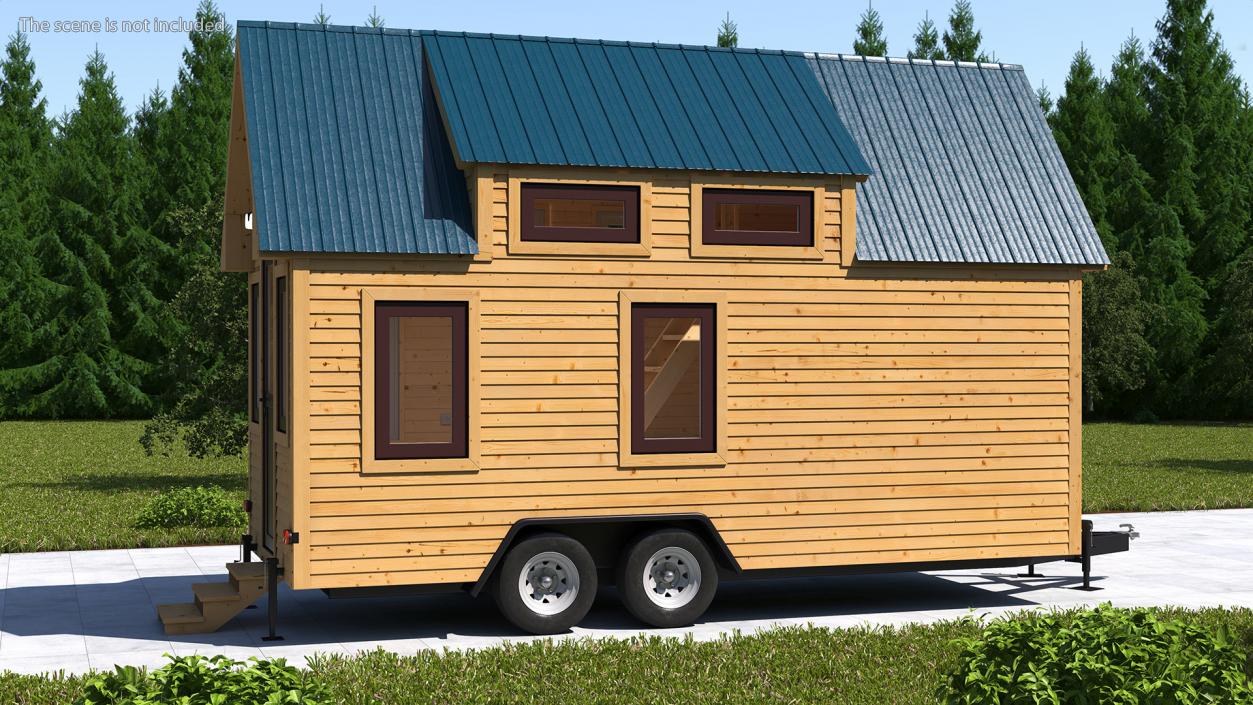 3D Tiny House Rigged for Cinema 4D