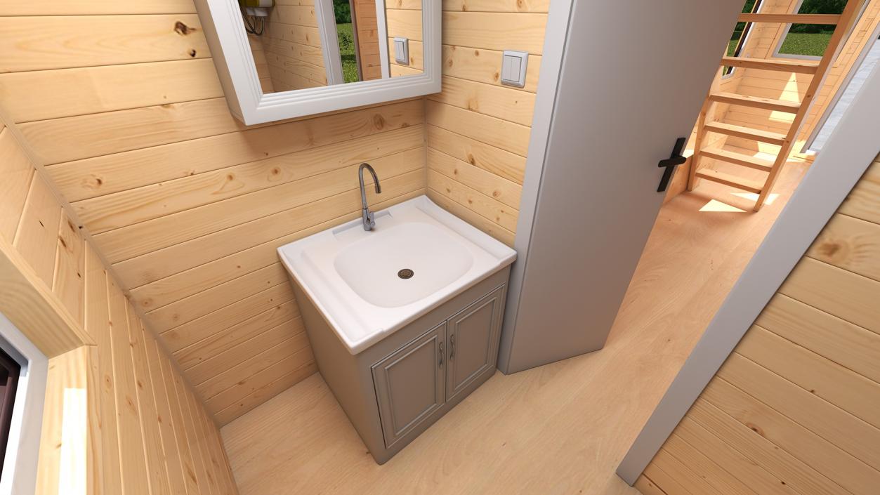 3D Tiny House Rigged for Cinema 4D