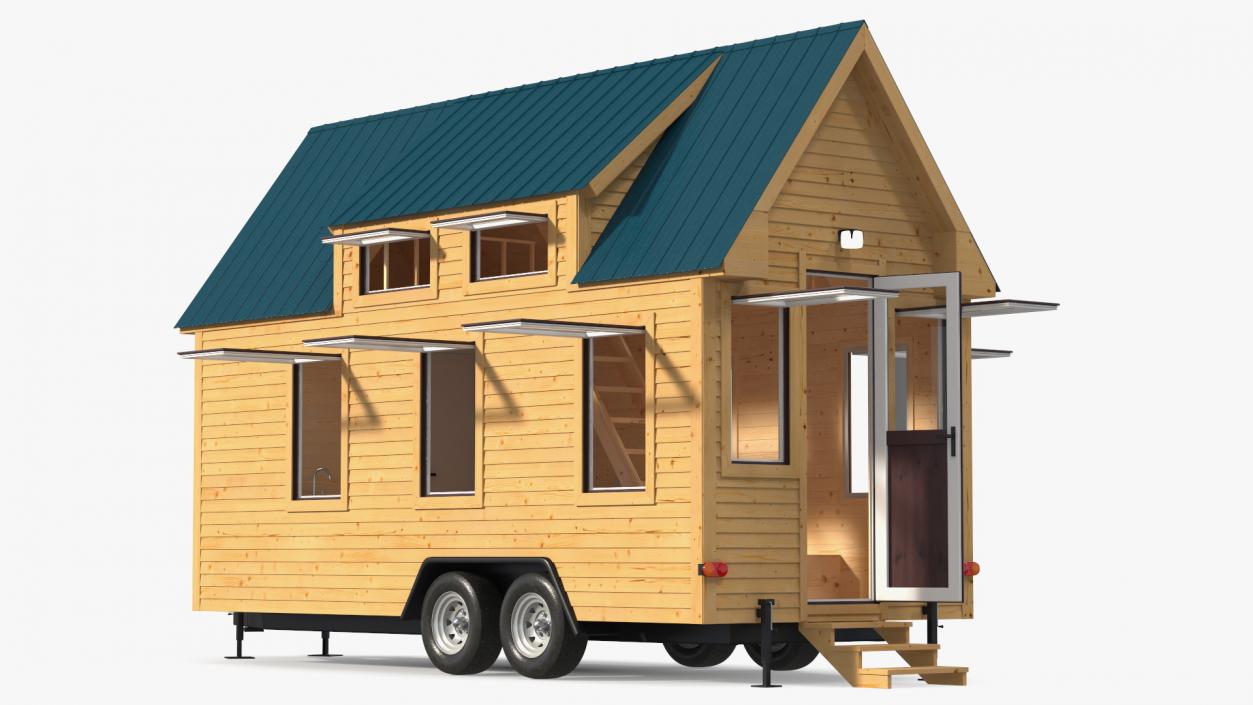 3D Tiny House Rigged for Cinema 4D