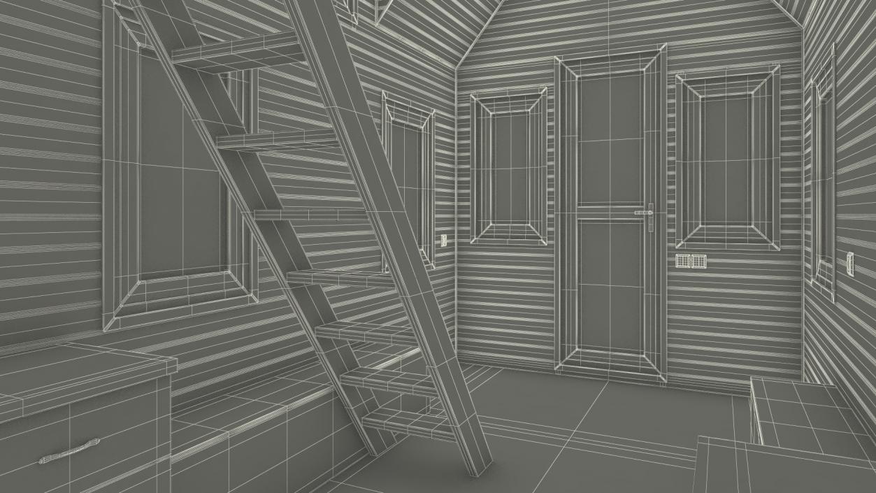 3D Tiny House Rigged for Cinema 4D