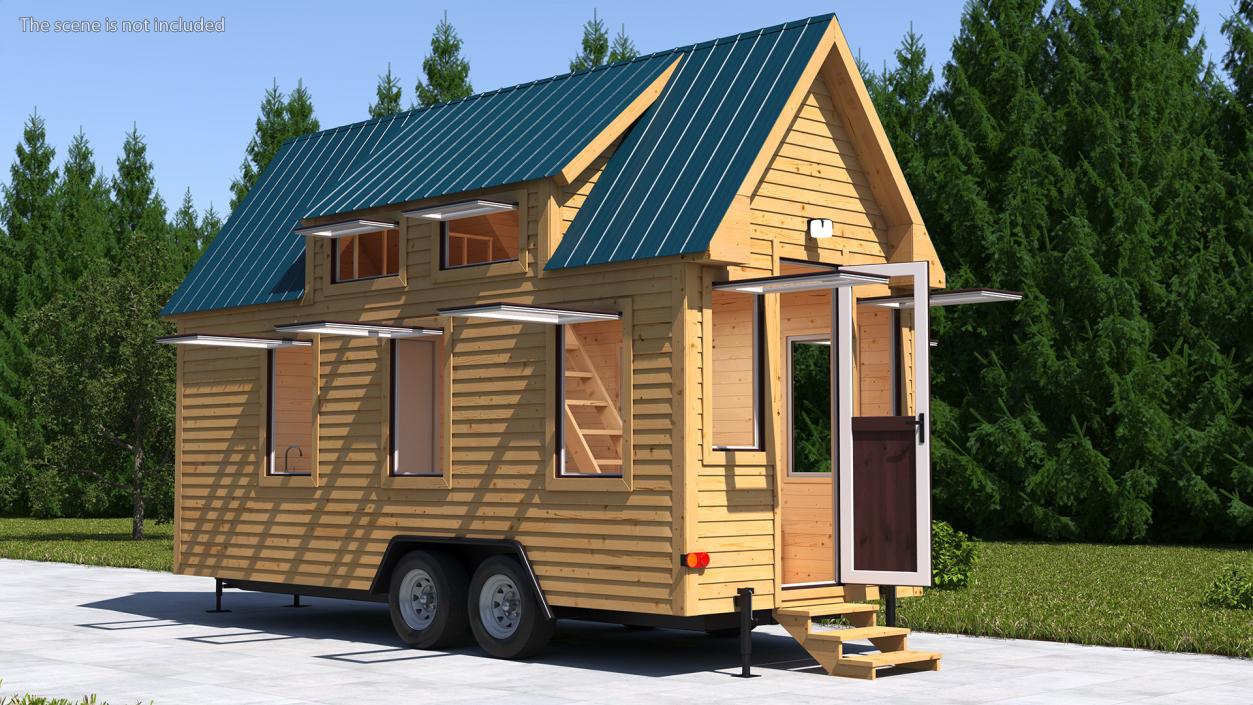 3D Tiny House Rigged for Cinema 4D