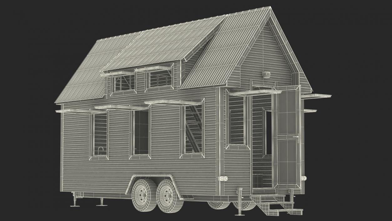 3D Tiny House Rigged for Cinema 4D