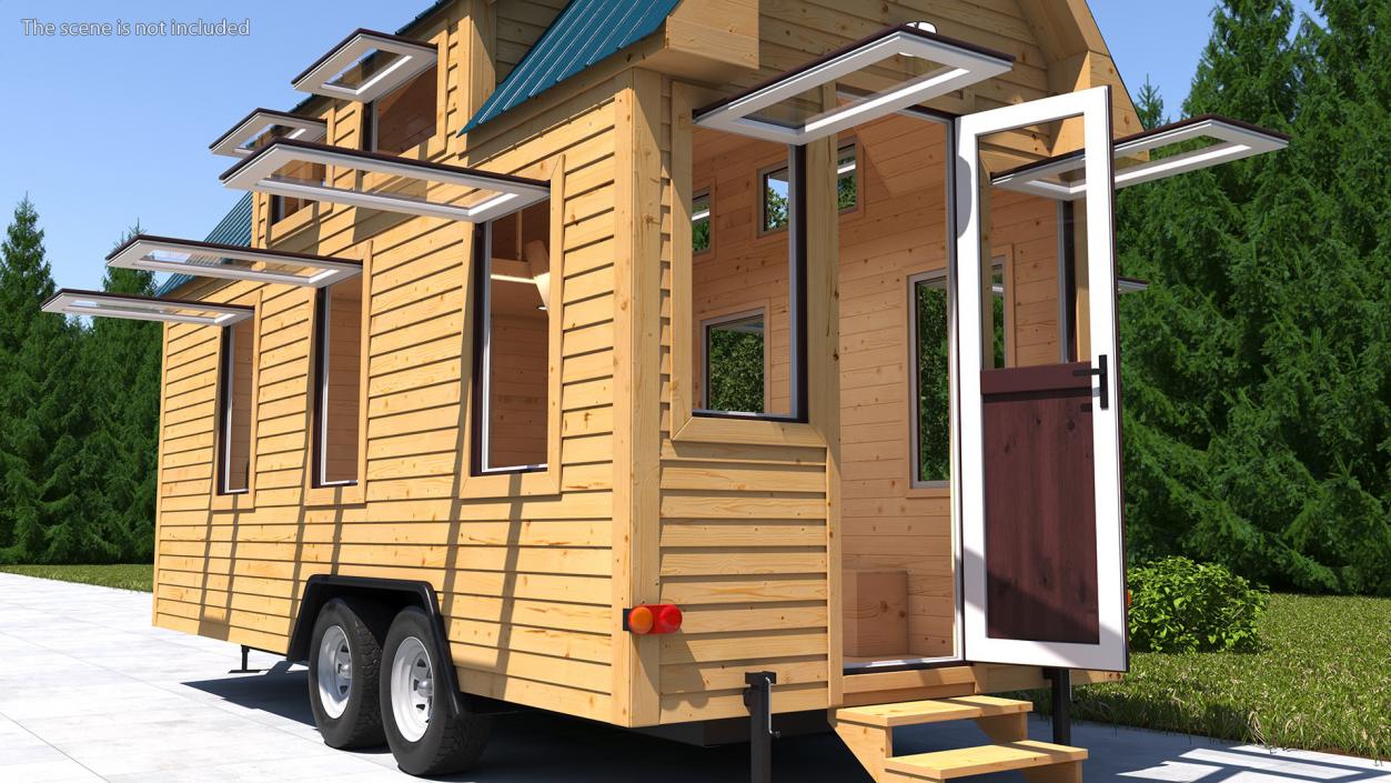 3D Tiny House Rigged for Cinema 4D