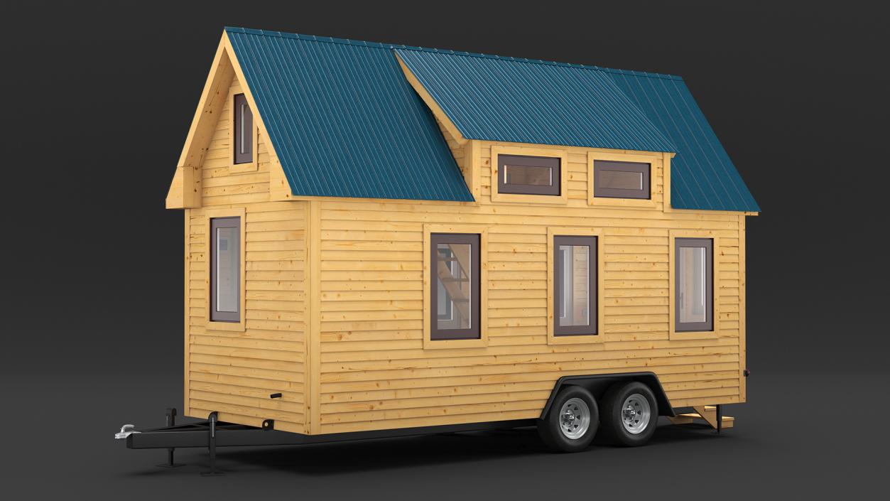 3D Tiny House Rigged for Cinema 4D