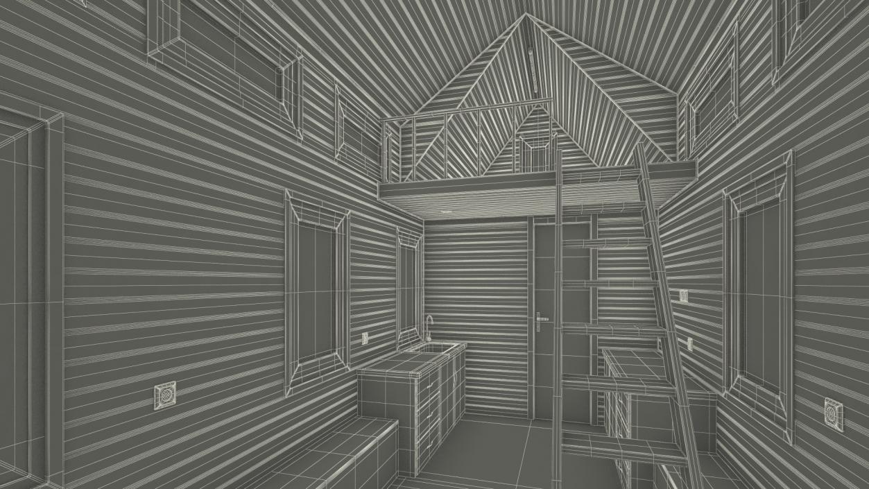 3D Tiny House Rigged for Cinema 4D