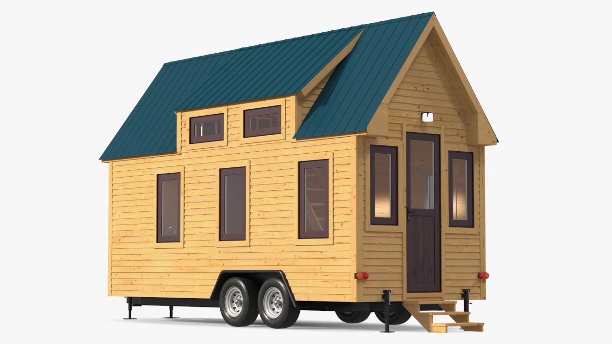 3D Tiny House Rigged for Cinema 4D