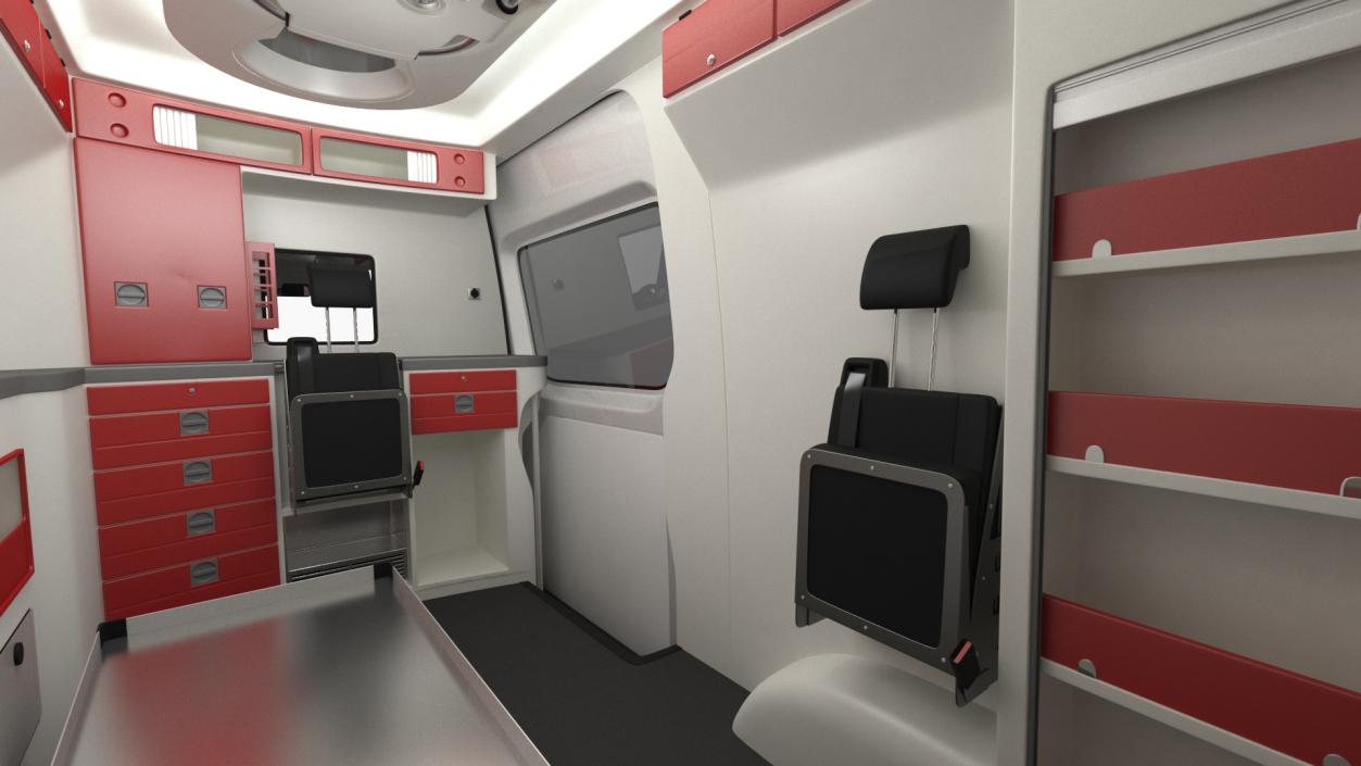 Mercedes Benz Sprinter Ambulance Rigged 3D model