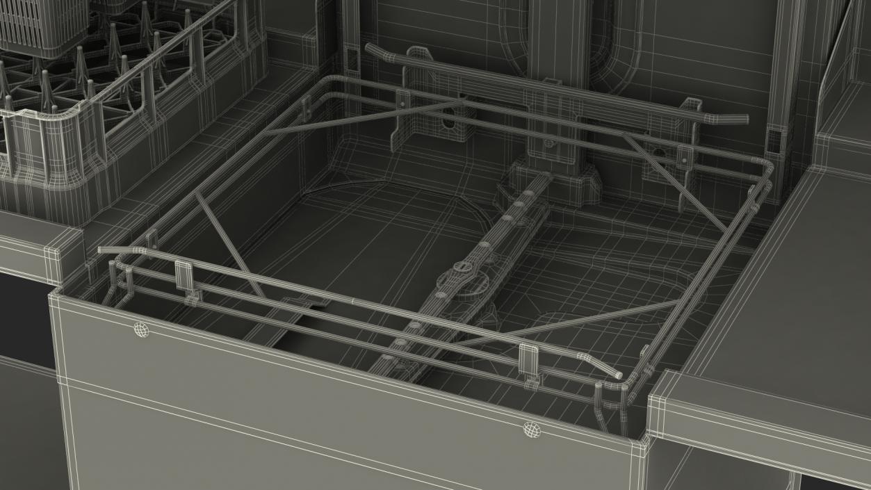 3D model Dishwasher Hobart with Unloading Table Rigged