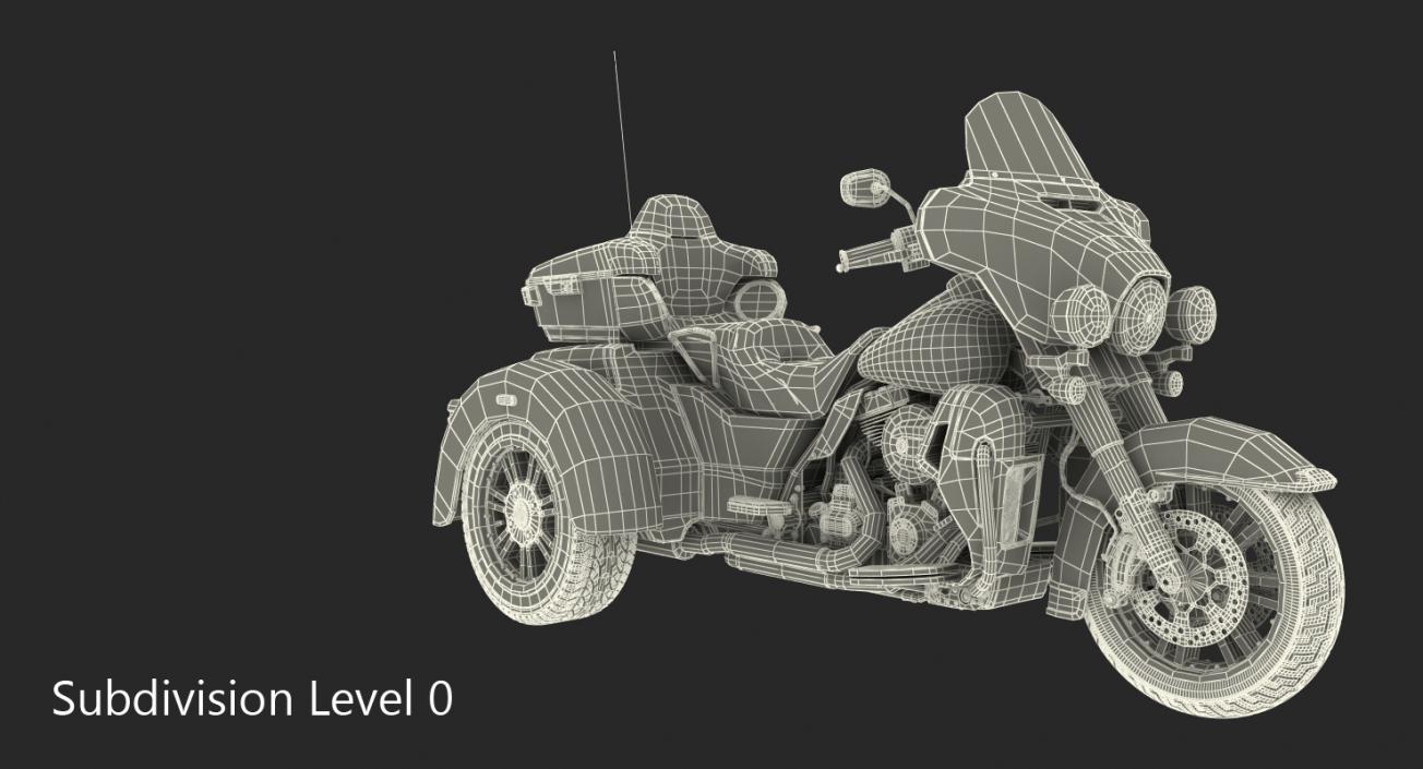 3D model Trike Motorcycle Green Generic