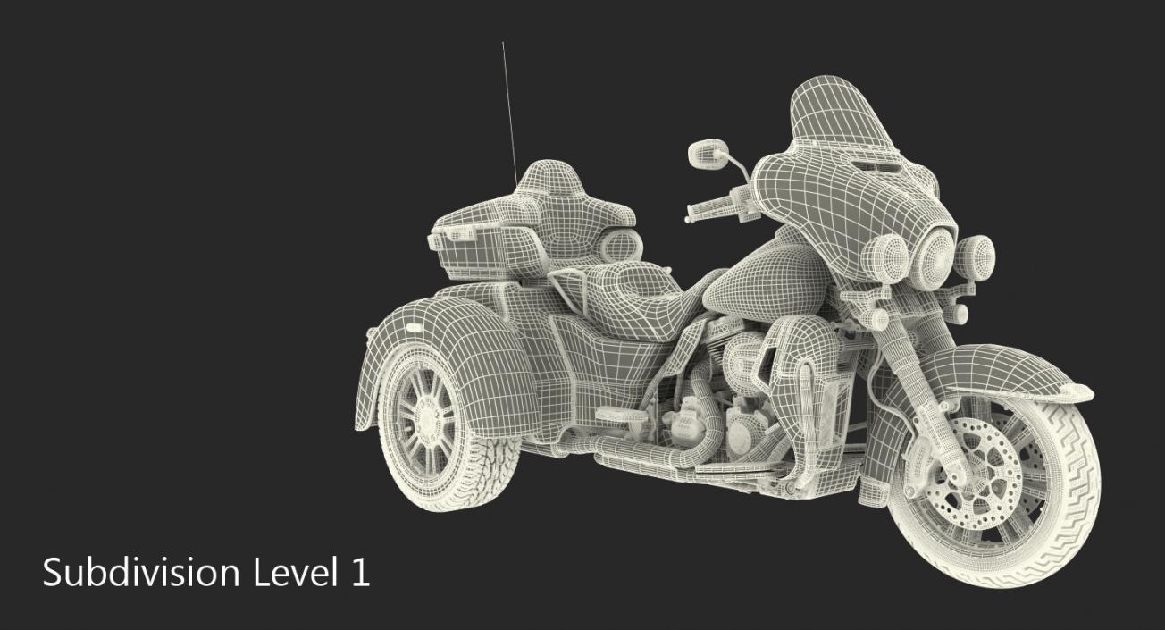 3D model Trike Motorcycle Green Generic