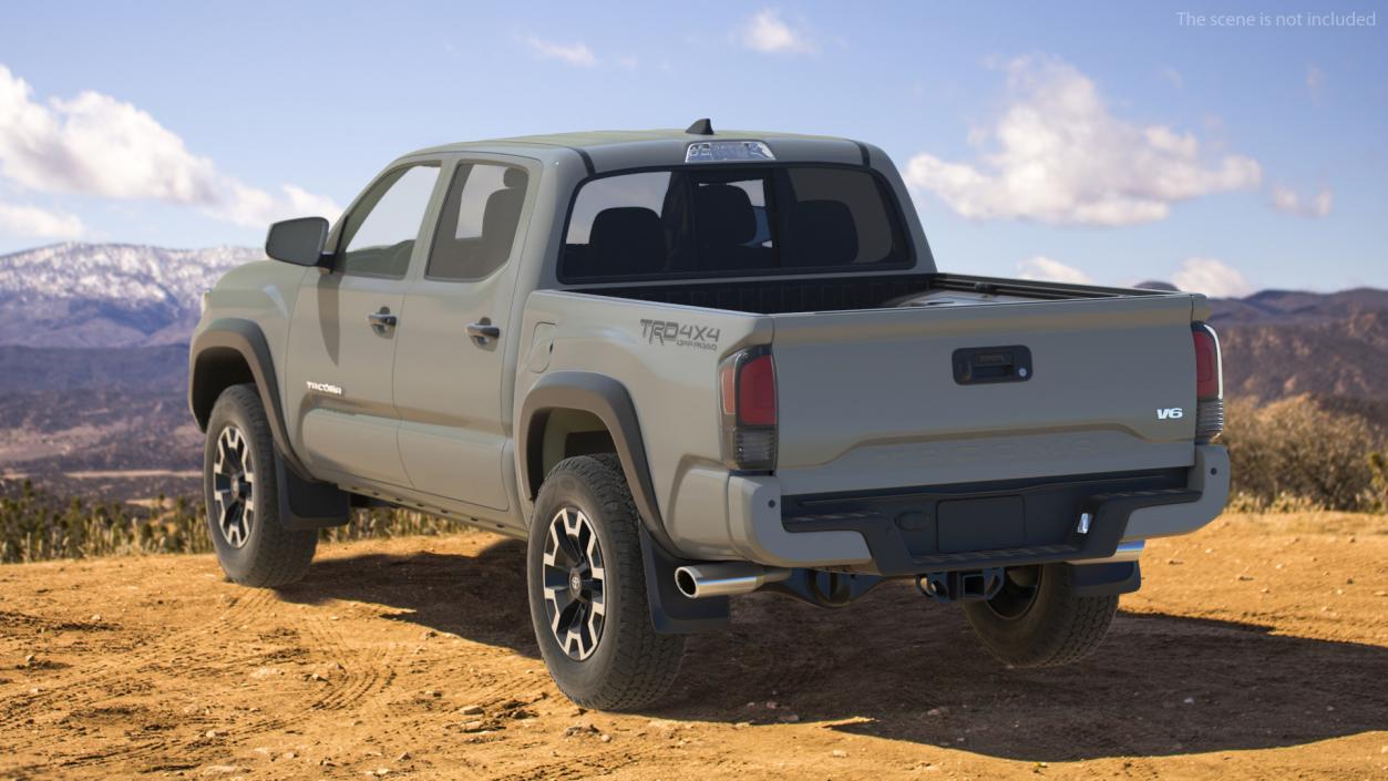 3D Toyota Tacoma TRD Off Road Cement Grey 2021 model