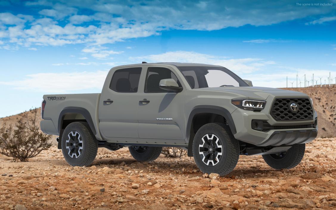 3D Toyota Tacoma TRD Off Road Cement Grey 2021 model