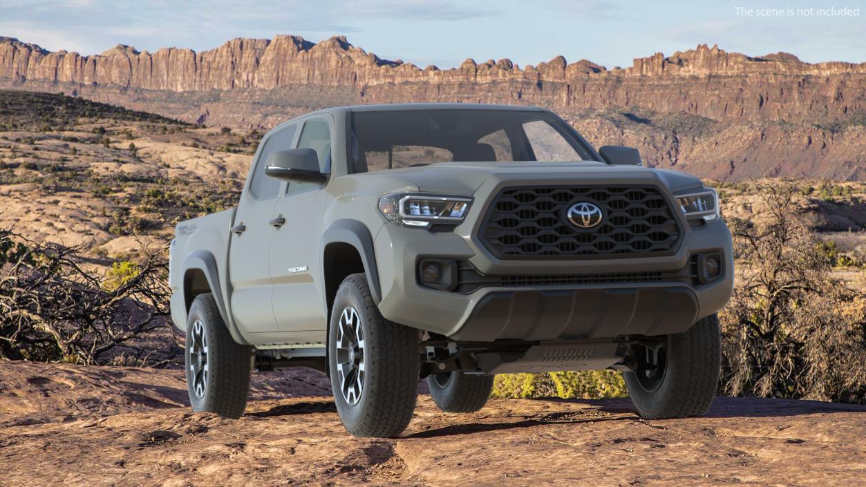 3D Toyota Tacoma TRD Off Road Cement Grey 2021 model