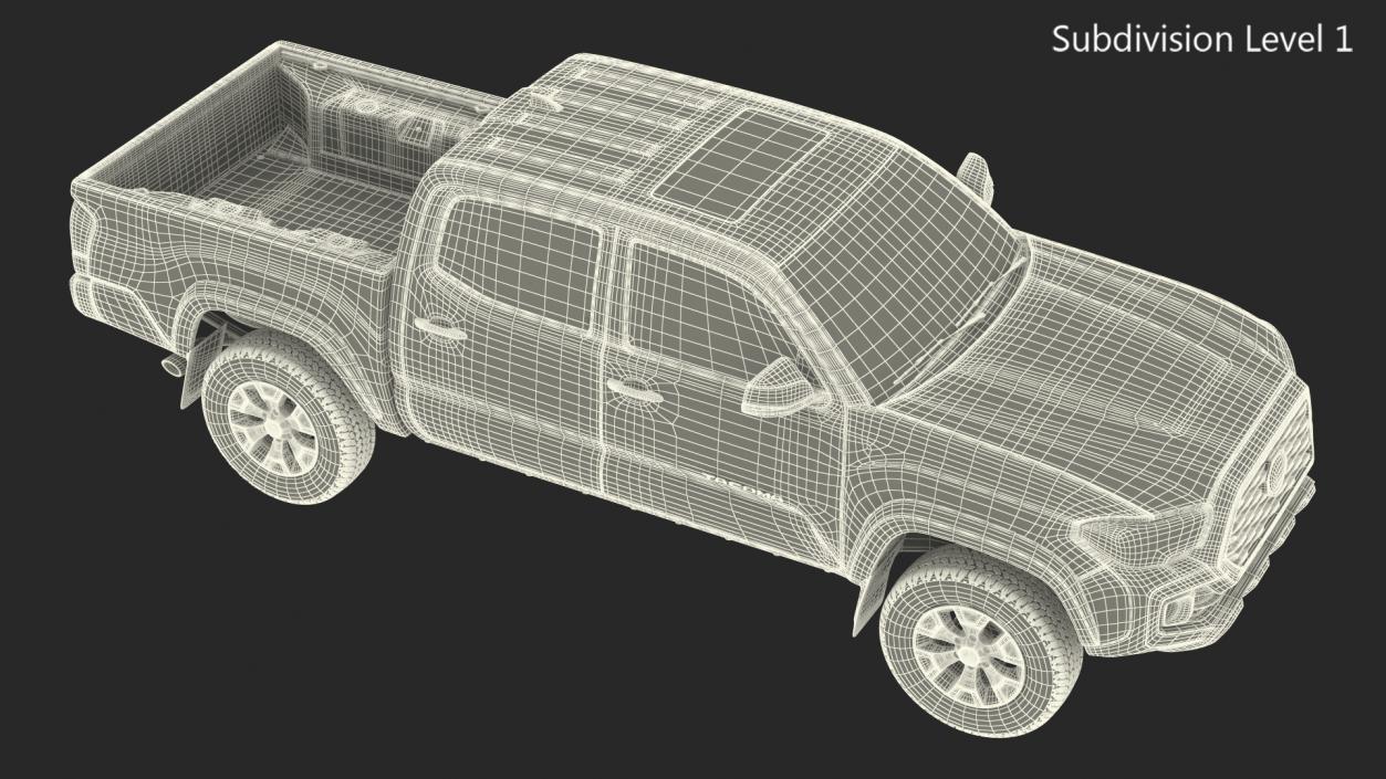 3D Toyota Tacoma TRD Off Road Cement Grey 2021 model