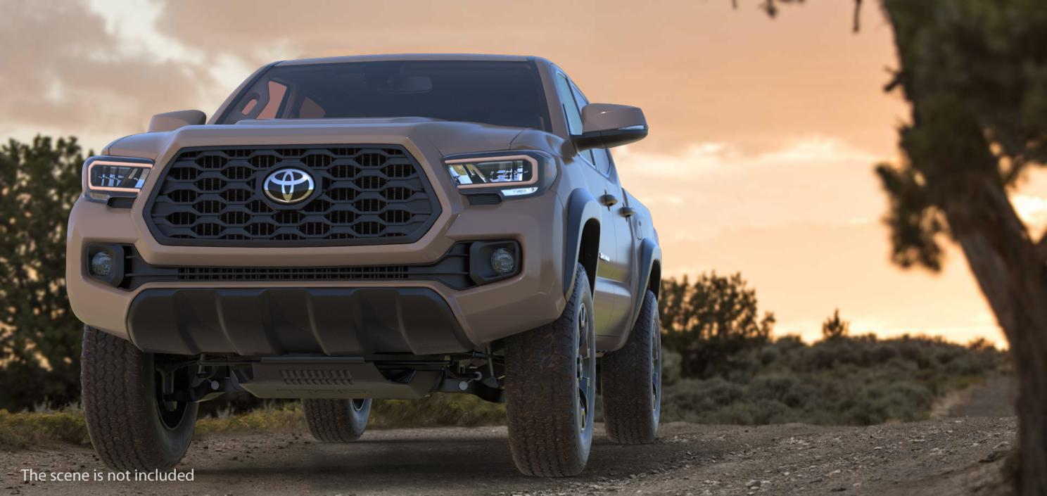 3D Toyota Tacoma TRD Off Road Cement Grey 2021 model