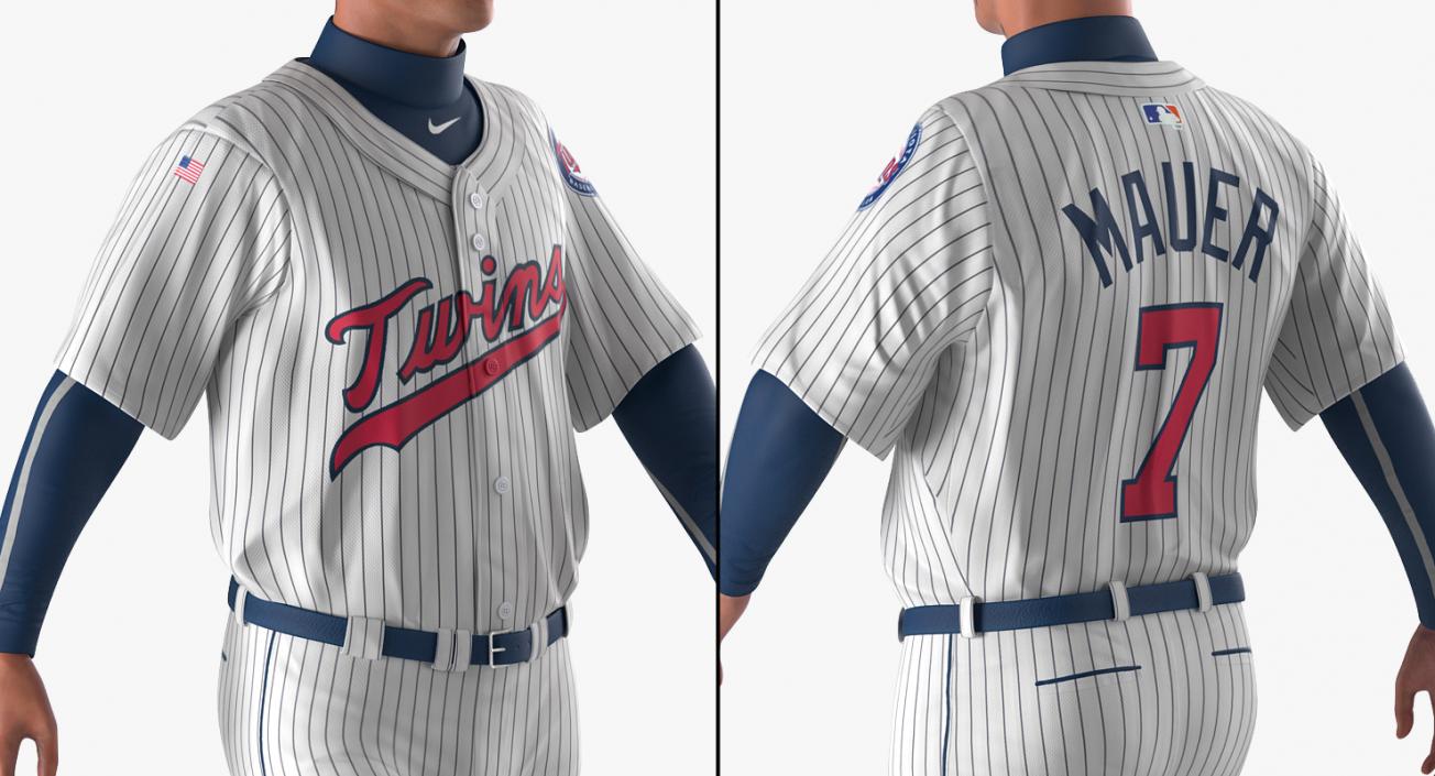 3D model Baseball Player Rigged Twins 2