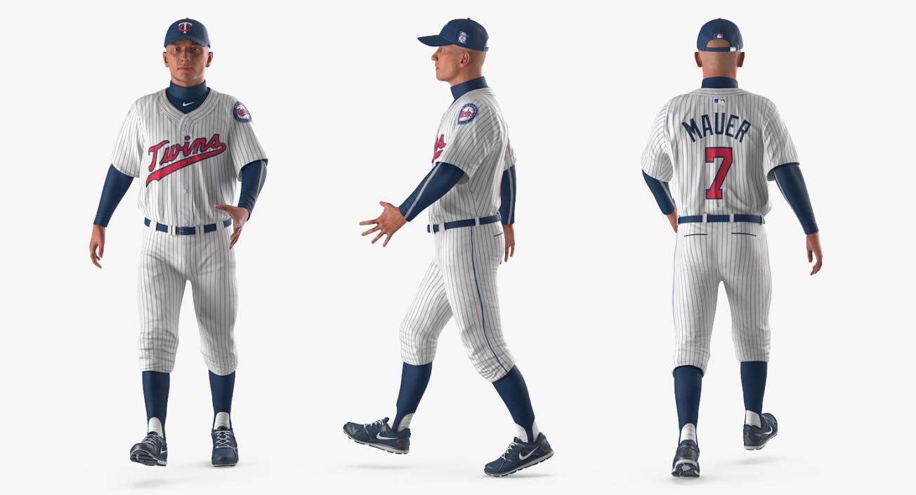 3D model Baseball Player Rigged Twins 2