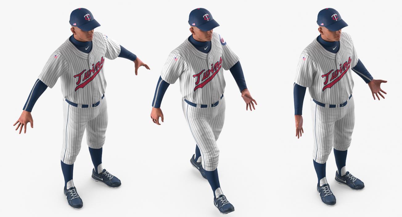 3D model Baseball Player Rigged Twins 2