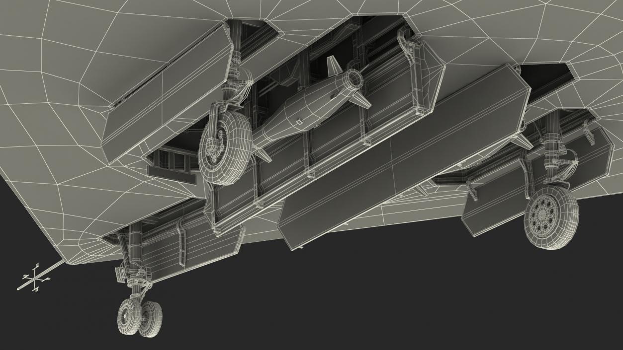 Stealth UCAV Rigged 3D model