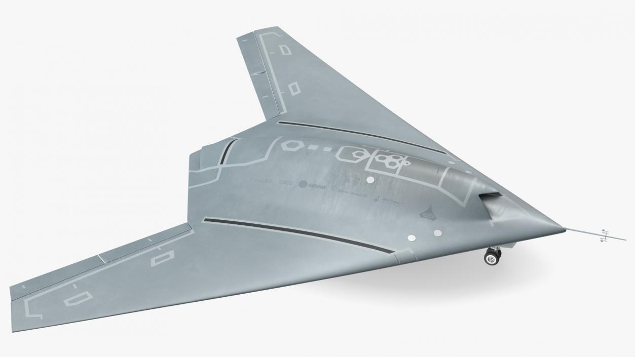 Stealth UCAV Rigged 3D model