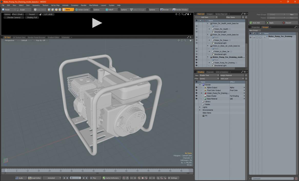 3D Water Pump for Draining model