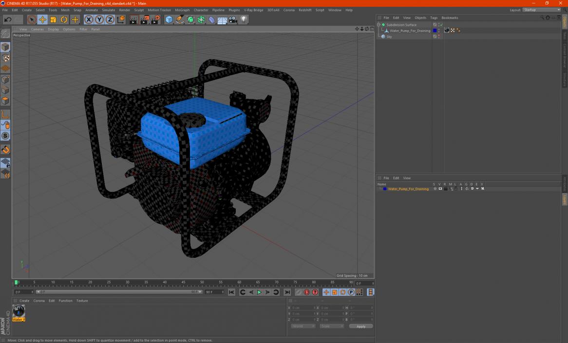 3D Water Pump for Draining model