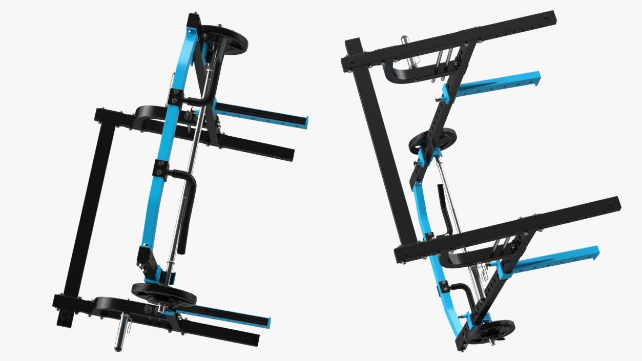 3D Gym Half Rack with Barbell