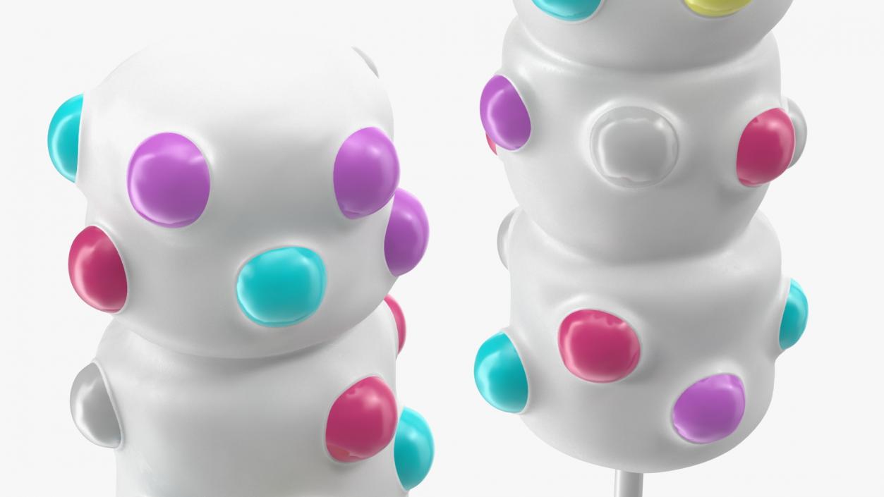 3D Marshmallow Pop with Sprinkles White