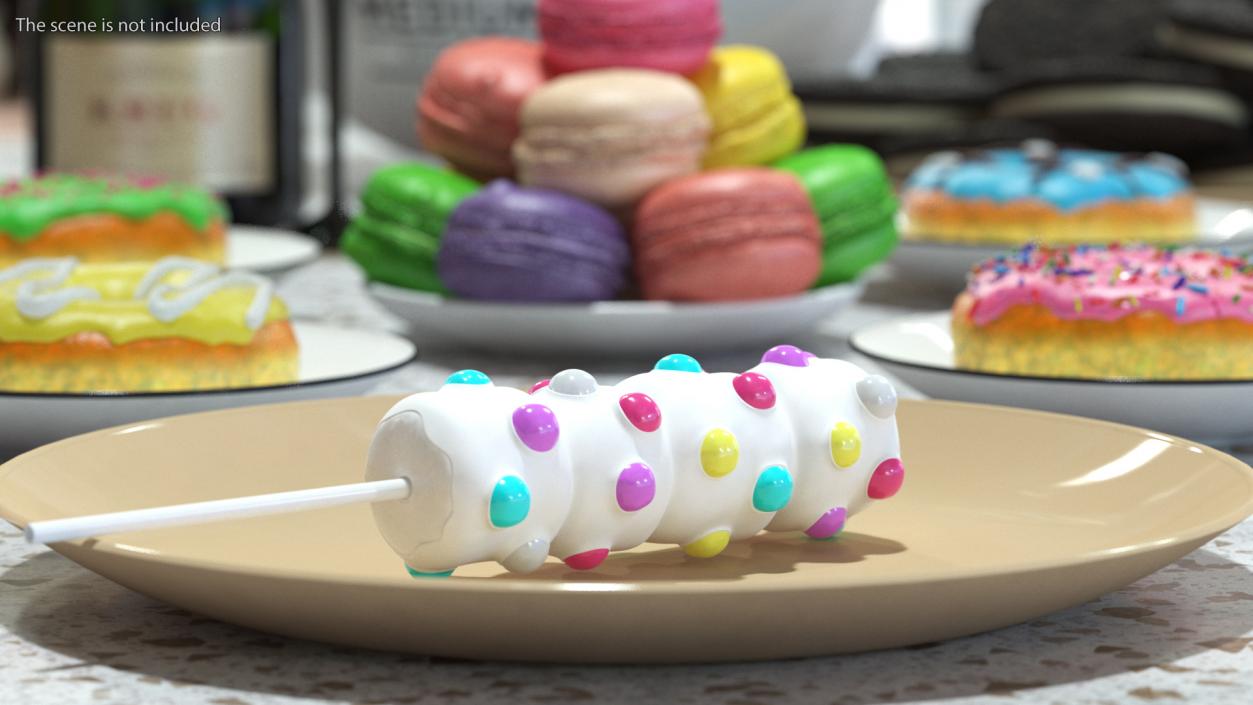 3D Marshmallow Pop with Sprinkles White