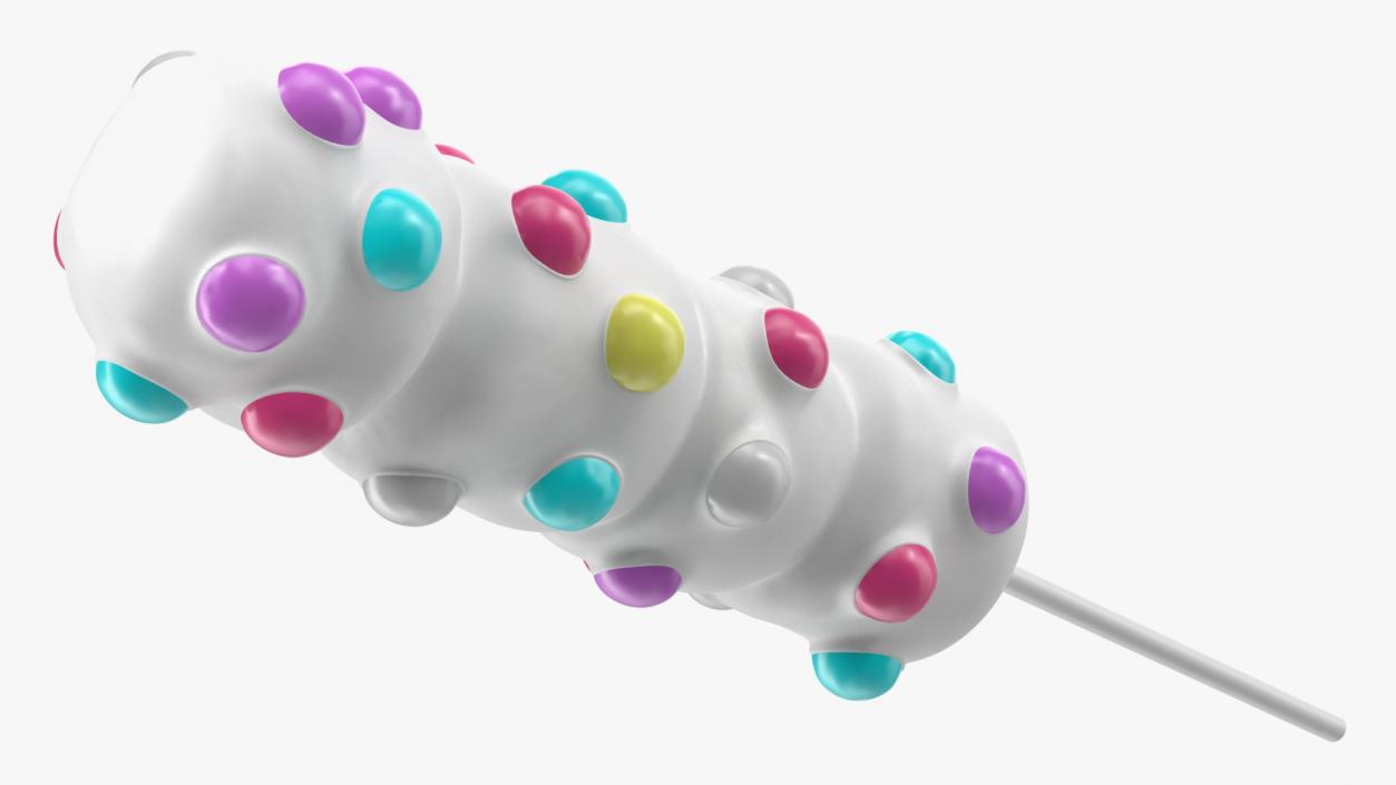 3D Marshmallow Pop with Sprinkles White