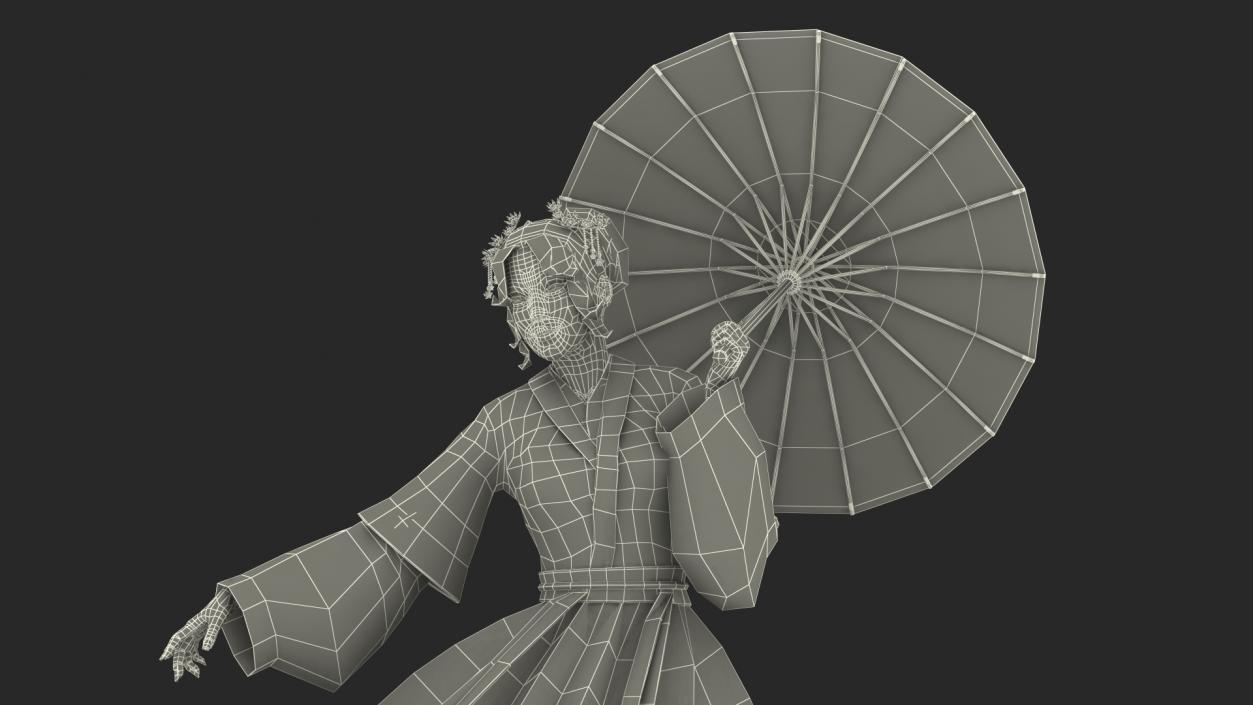 3D model Traditional Style Chinese Young Woman Dancing