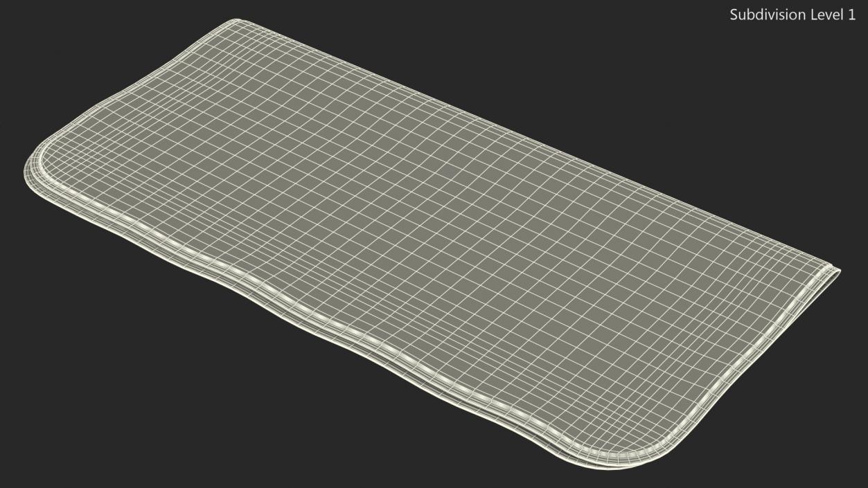 3D model Polishing Cloth Folded in Half